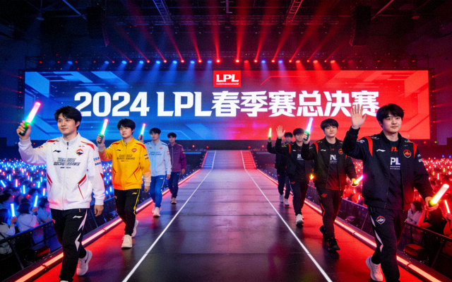 LPL春季赛总决赛现场战队选手登场画面